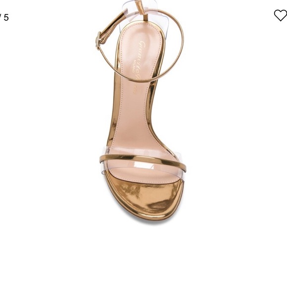 GIANVITO ROSSI Leather Plexi G-String Heels size 9 used once - Picture 2 of 7